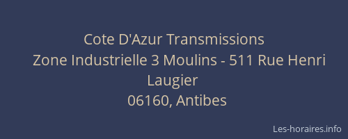 Cote D'Azur Transmissions