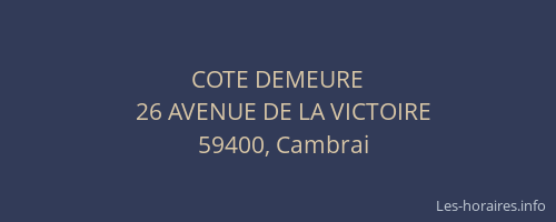 COTE DEMEURE