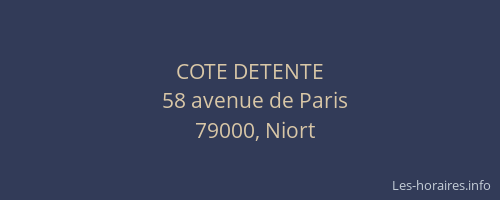 COTE DETENTE