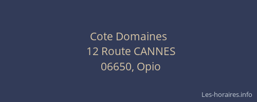 Cote Domaines