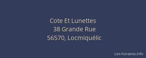 Cote Et Lunettes