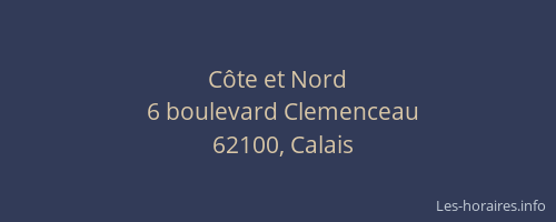 Côte et Nord