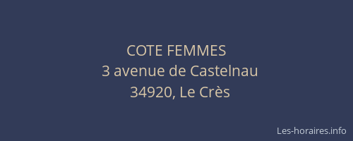 COTE FEMMES