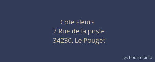 Cote Fleurs