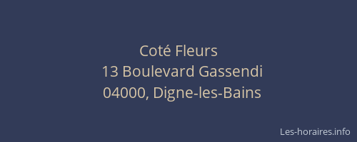 Coté Fleurs