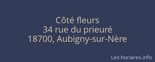 Côté fleurs
