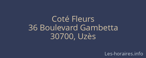 Coté Fleurs