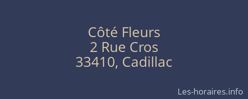 Côté Fleurs