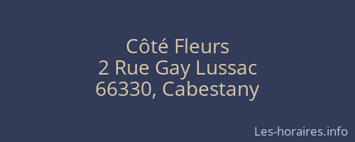 Côté Fleurs