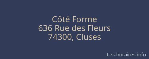 Côté Forme
