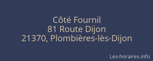 Côté Fournil