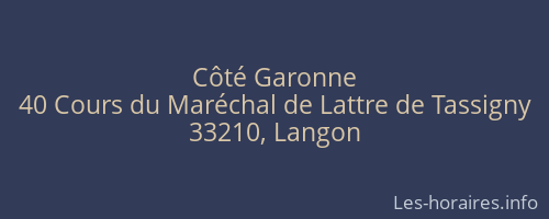 Côté Garonne