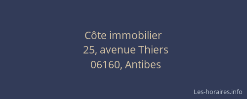 Côte immobilier