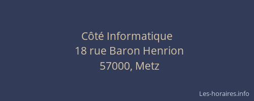 Côté Informatique
