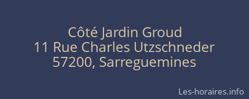 Côté Jardin Groud