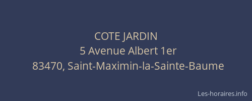 COTE JARDIN