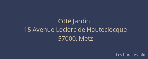 Côté Jardin