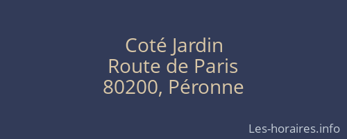 Coté Jardin