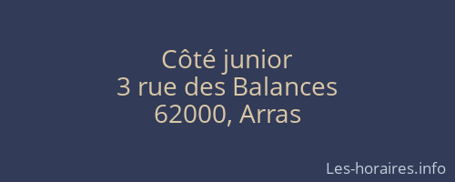 Côté junior