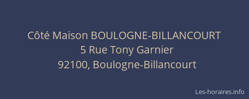 Côté Maison BOULOGNE-BILLANCOURT