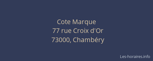 Cote Marque