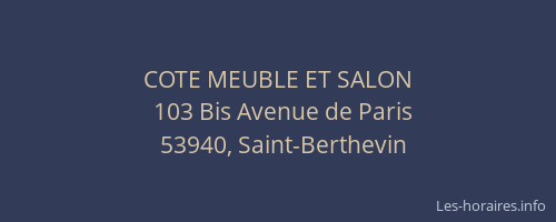 COTE MEUBLE ET SALON