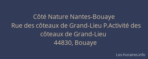 Côté Nature Nantes-Bouaye