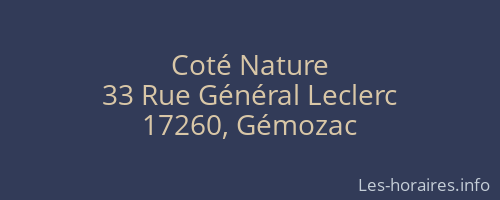 Coté Nature