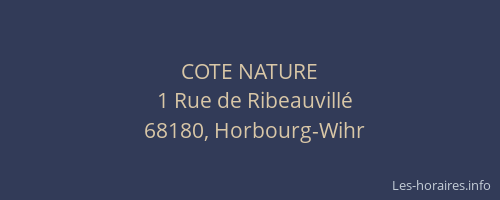 COTE NATURE