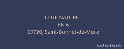 COTE NATURE