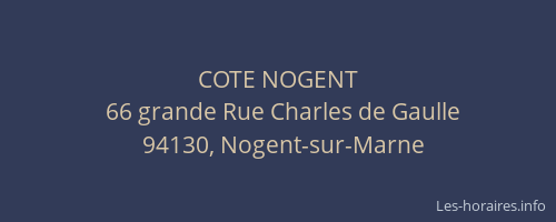 COTE NOGENT
