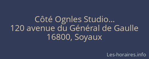 Côté Ognles Studio...