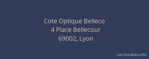 Cote Optique Belleco