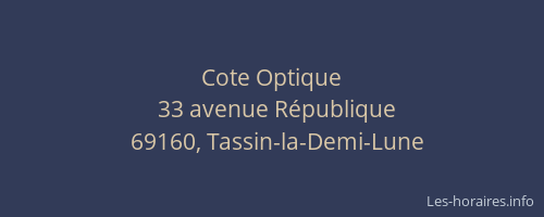 Cote Optique