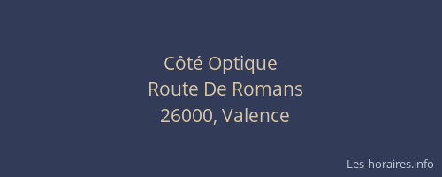 Côté Optique