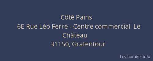 Côté Pains