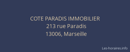 COTE PARADIS IMMOBILIER