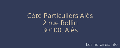 Côté Particuliers Alès