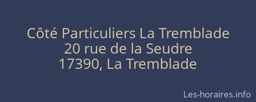 Côté Particuliers La Tremblade