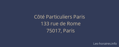 Côté Particuliers Paris