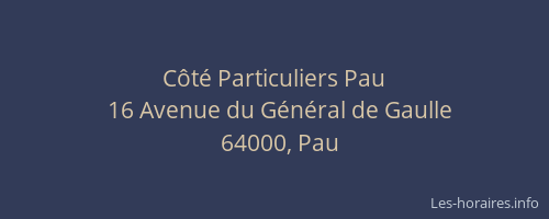 Côté Particuliers Pau