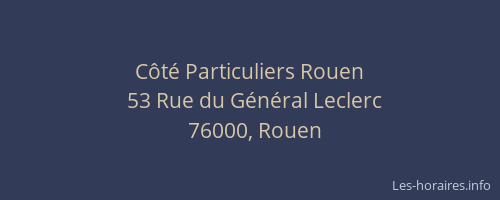Côté Particuliers Rouen