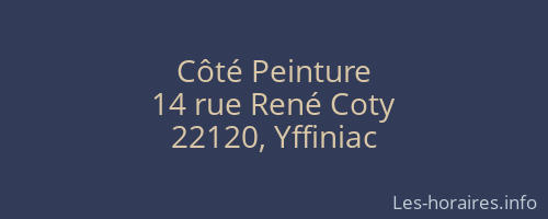 Côté Peinture