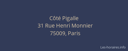 Côté Pigalle