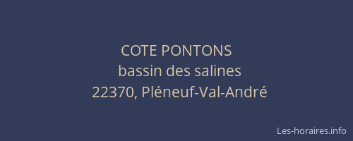 COTE PONTONS