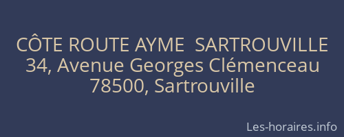 CÔTE ROUTE AYME  SARTROUVILLE