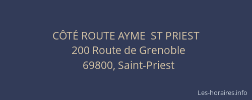 CÔTÉ ROUTE AYME  ST PRIEST