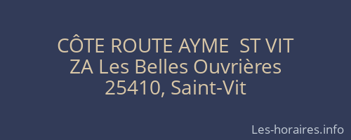 CÔTE ROUTE AYME  ST VIT