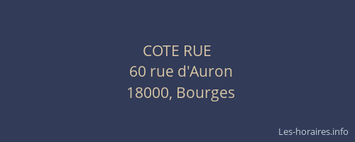 COTE RUE