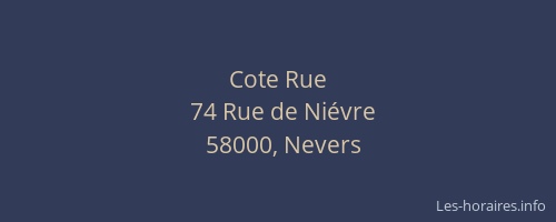 Cote Rue